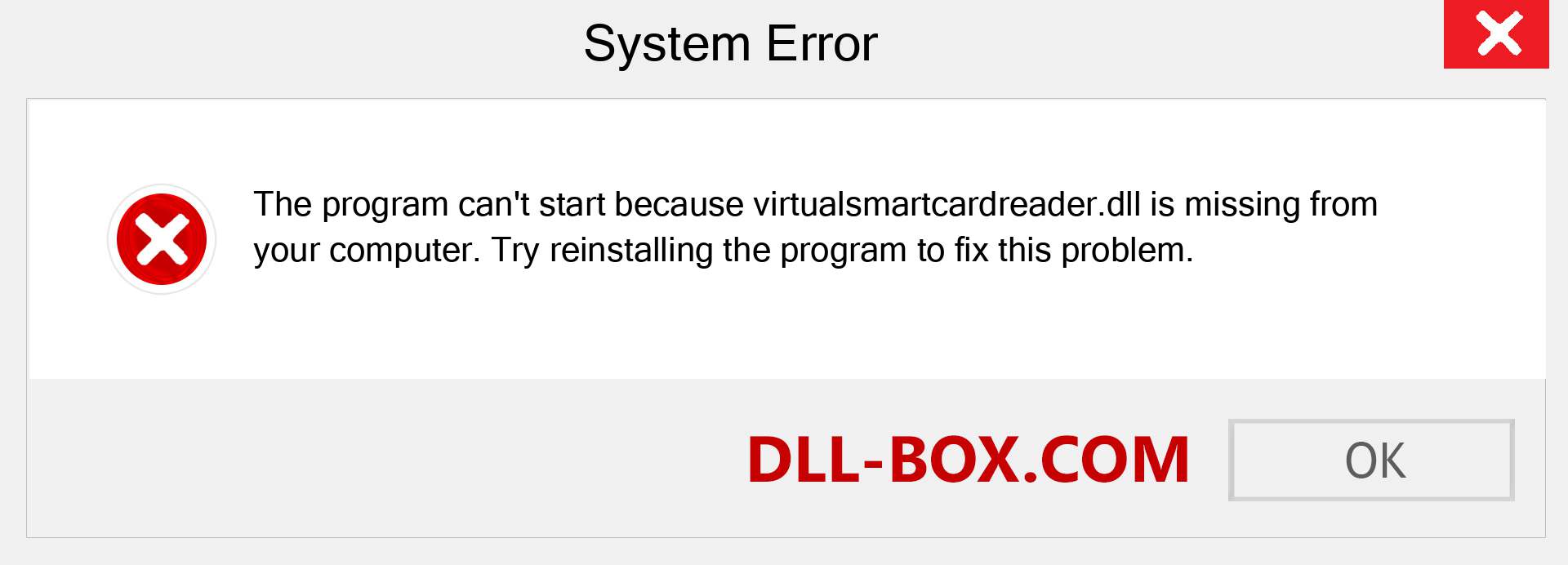  virtualsmartcardreader.dll file is missing?. Download for Windows 7, 8, 10 - Fix  virtualsmartcardreader dll Missing Error on Windows, photos, images